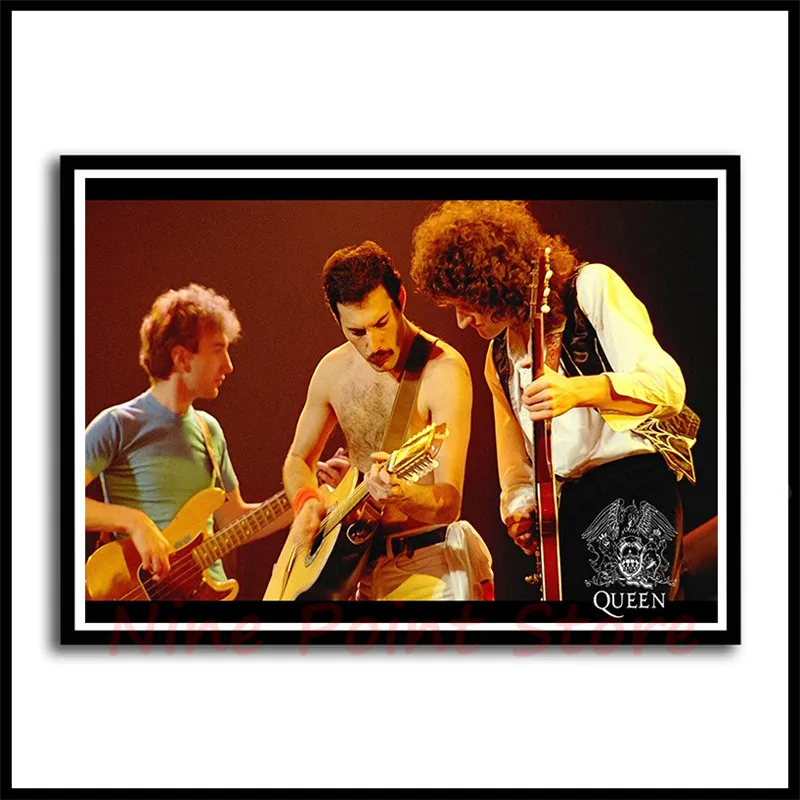 Queen Rock Music постер с покрытием, бумажные постеры для бара кафе, домашний Декор, живопись, наклейка на стену, без рамки - Цвет: Армейский зеленый