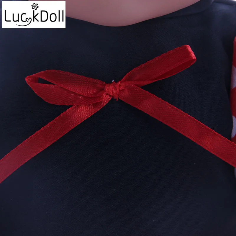 LUCKDOLL модный свитер+ джинсовая юбка+ шляпа подходит для 18 дюймов Американский 43 см аксессуары для кукол, игрушки для девочек, поколение, подарок