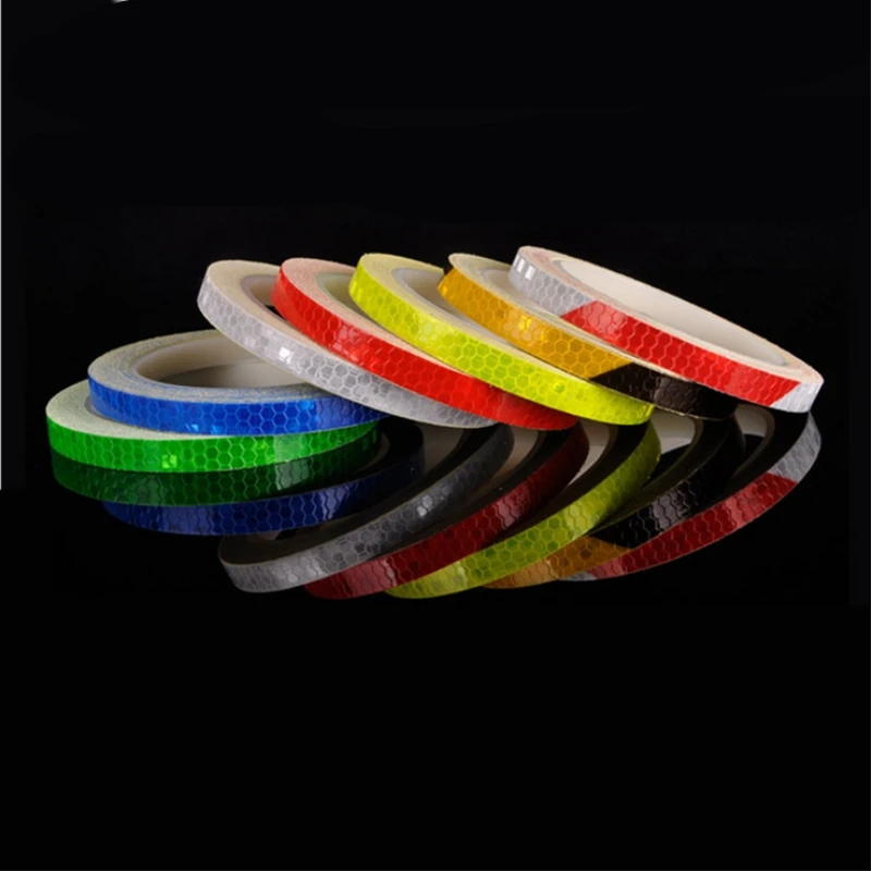 800 см/315 дюймов флуоресцентные MTB велосипед Велоспорт Светоотражающие стикеры для мотоциклов полоса Декаль лента безопасности Водонепроницаемый 7 цветов