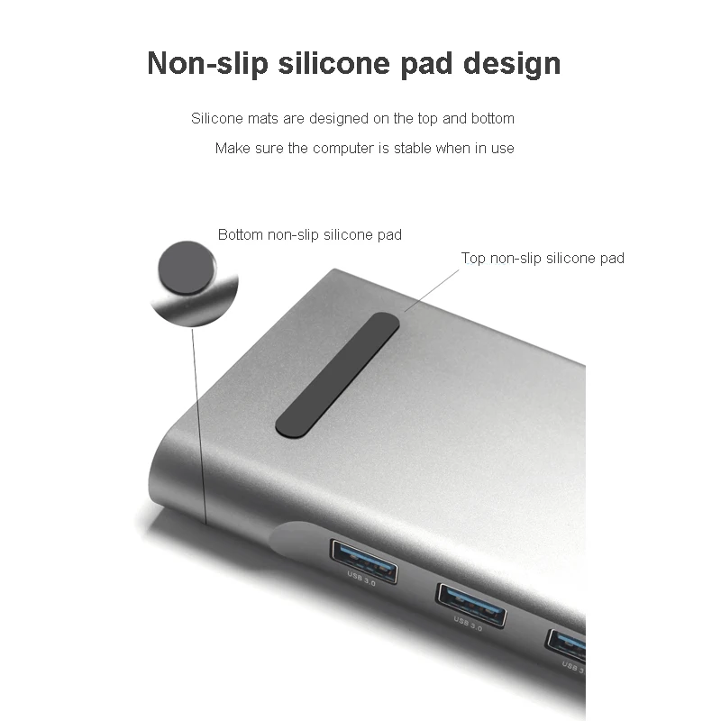 Ingelon многофункциональная 11 в 1 концентратор USB Type C док станция для MacBook алюминий