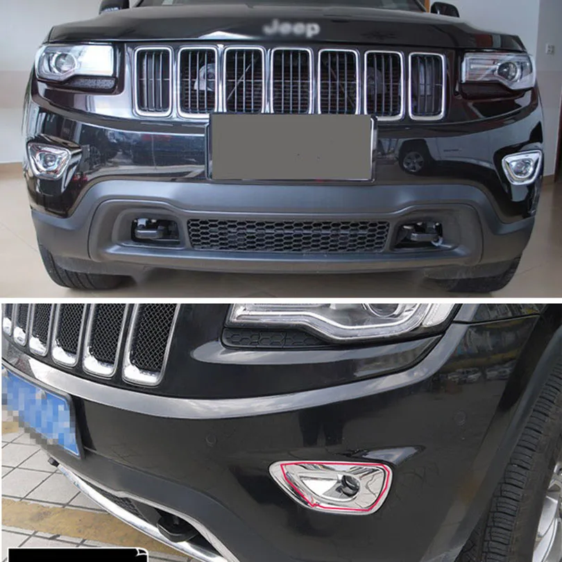 2 шт. хромированный передний бампер противотуманная фара крышка ободок отделка