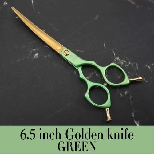 6.5 GK green Fenice профессиональные красочные 6,5 дюймов изогнутые ножницы для стрижки домашних животных ножницы для собак кошек - Цвет: 6.5 GK green