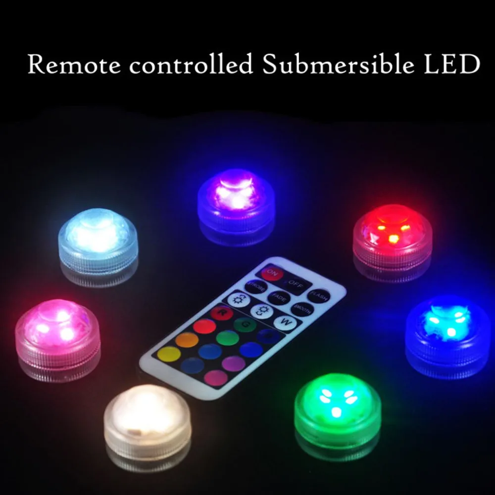 10 шт./компл. светодиодный аквариум Дайвинг света с дистанционным Управление