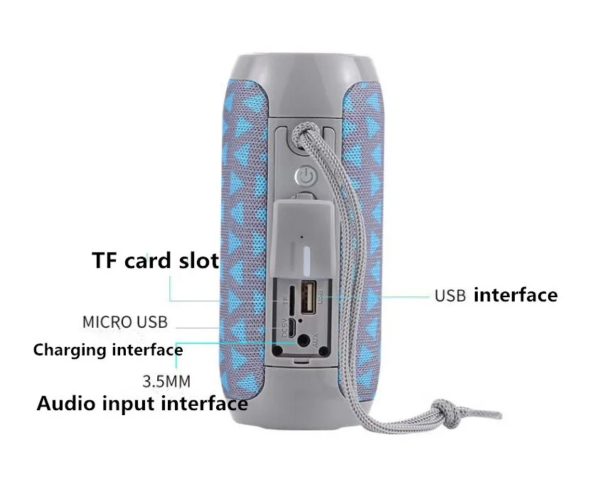 Портативный bluetooth динамик 10 Вт выходной для вечеринки аккумулятор 1200 мАч