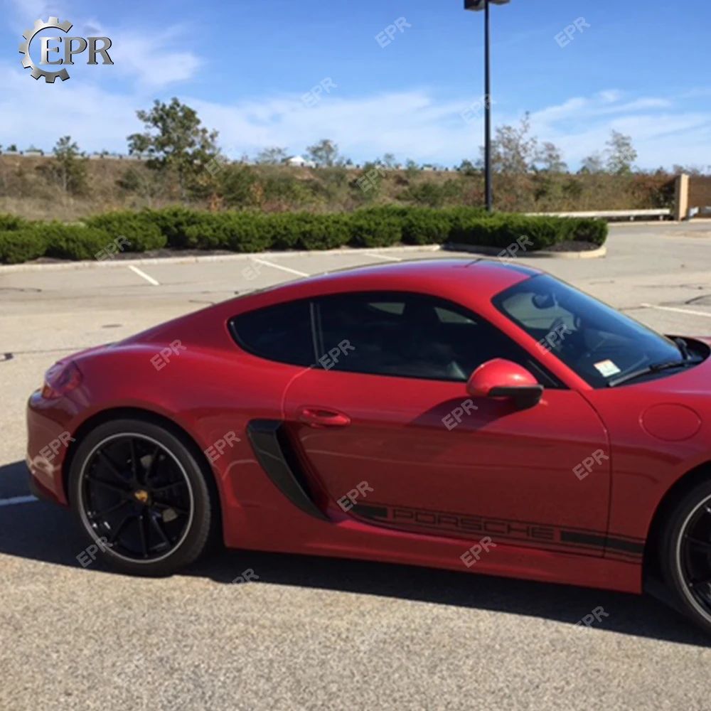 Для Porsche 981 Cayman углеродное волокно воздуховод вентиляционные отверстия тела комплект авто тюнинг часть для Cayman 981 боковой воздух Tntake Углеродные воздуховоды вентиляционные отверстия