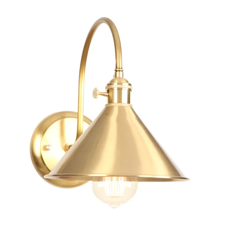 

Industrial Vintage LED Wall Lamp Antique Copper Wall Sconce Edison Bulb With Switch Bedside Wall Light Lighting Lampara Pared