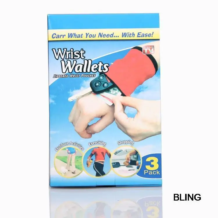 300pcs/lot Wrist Wallet Mix Random Color Retail Box Free TNT Fedex Shipping WholesaleAs Seen On TV EU | Багаж и сумки
