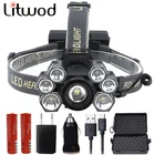 Z20 Litwod 4101 7 светодиодные фары 3 * XML T6 + 4 * XPE Led головной светильник с переменным фокусным расстоянием головная лампа вспышка светильник головной светильник фонарь светодиодный налобный фонарь для кемпинга