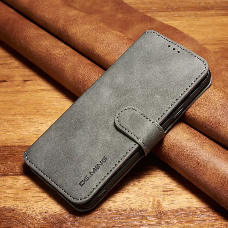 Grey Case Чехол для телефона для Xiaomi Redmi GO, чехол, кожаный кошелек, Ретро стиль, простой, флип, полный Чехол, Redmi GO, глобальная версия, защита для смартфона - Цвет: Grey Case