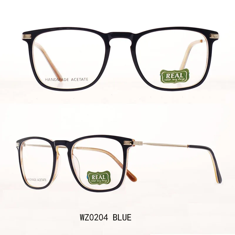 New acetate optical frame handmade men women prescription rectangle eyeglasses accessories transparent WZ0204 | Аксессуары для