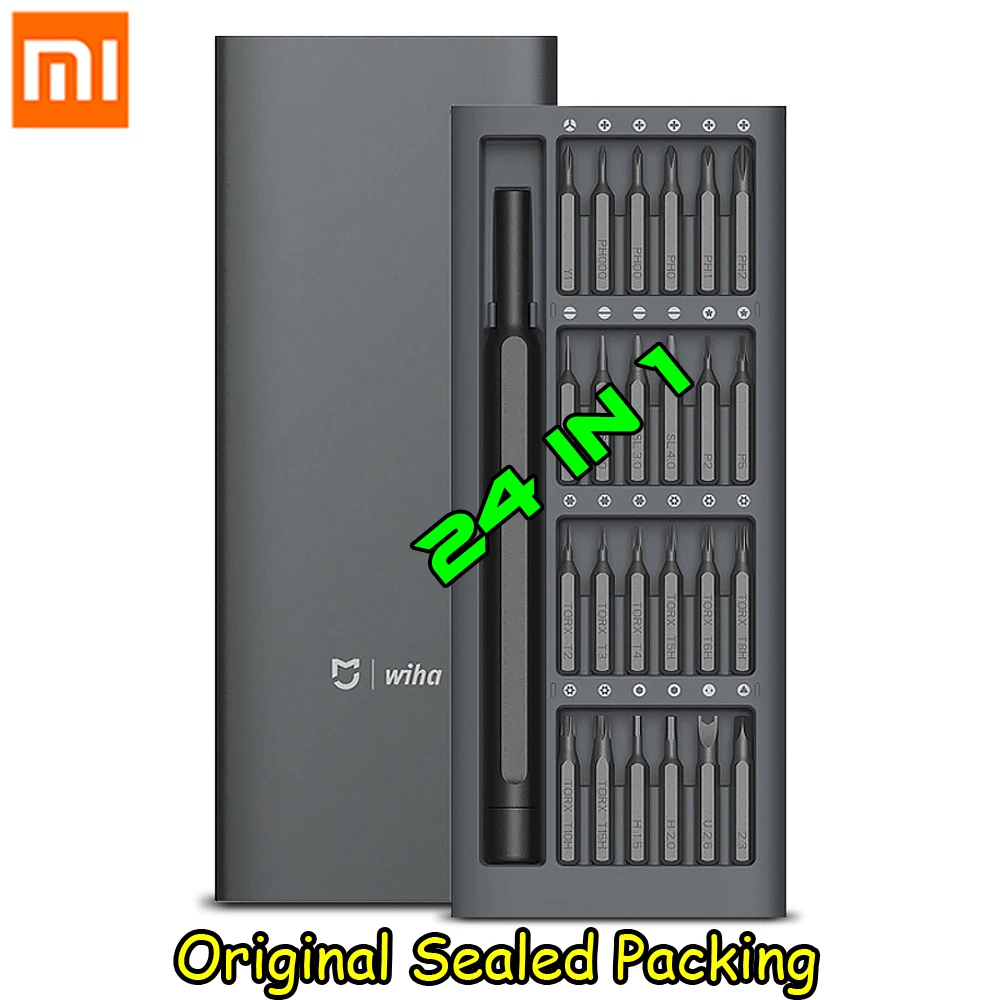 Набор отверток Xiaomi Mijia Wiha комплект из 24 магнитных насадок с алюминиевым
