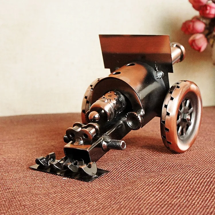 

Artillery model, handmade, metal crafts, wrought iron model, desktop decoration,gift