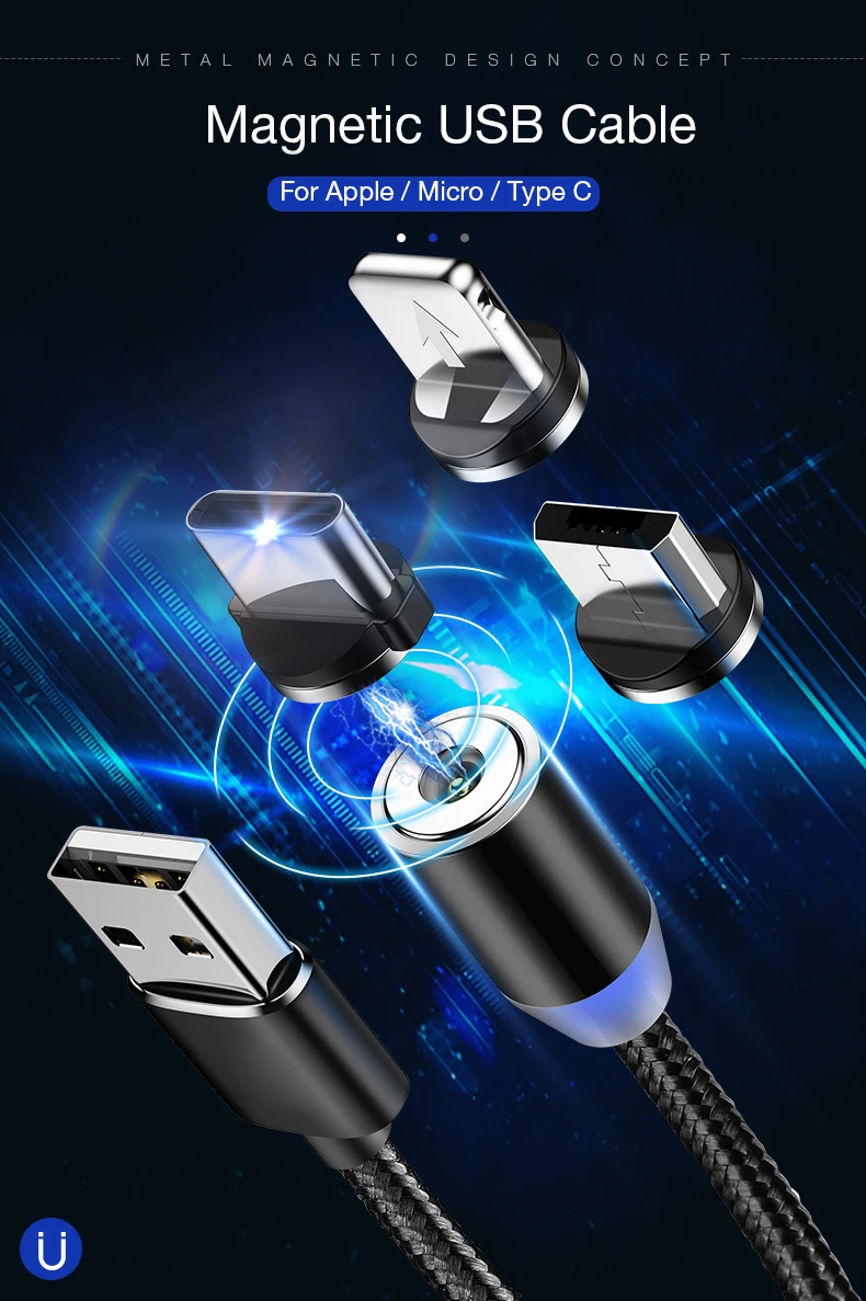 Lasaier светодиодный магнитный кабель и кабель Micro USB и кабель usb type C с нейлоновой оплеткой Магнитный кабель для зарядного устройства для iPhone Xs Max