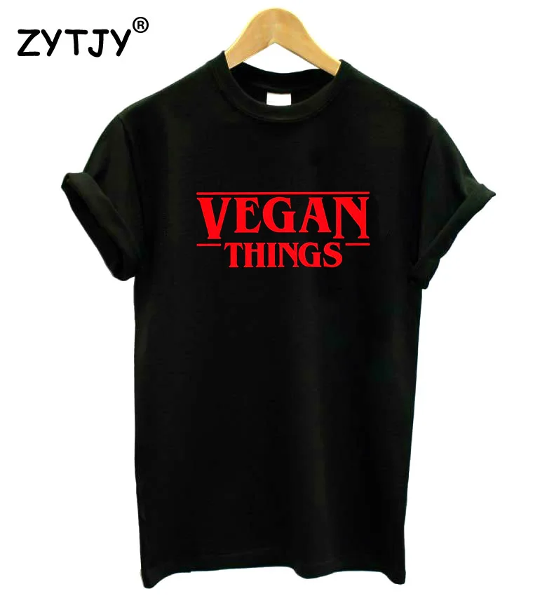 VEGAN THINGS, женская футболка с буквенным принтом, хлопковая Повседневная забавная футболка для девушек, топ, хипстер, Прямая поставка S-21