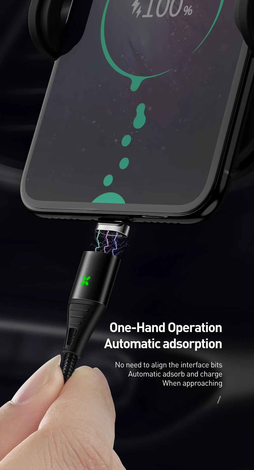 MCDODO Магнитный кабель 3A для быстрой зарядки iPhone XS X samsung зарядное устройство Quick Charge 3,0 Micro usb type C Магнитный шнур для передачи данных