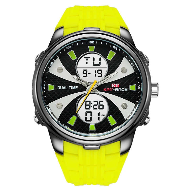 KAT-WACH Luxury Brand Mens Sport Watches Dive 50m Digital LED Military Watch Men Fashion Casual Electronics Wristwatches Relojes | Наручные