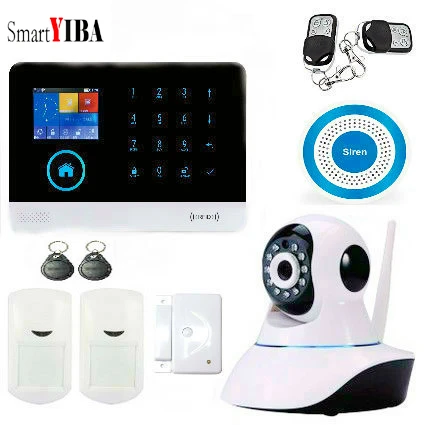 Смарт система сигнализации SmartYIBA с ЖК дисплеем TFT Wi Fi GSM IOS и Android|Комплекты для