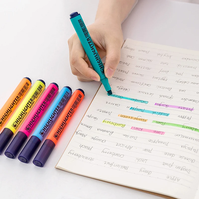 CXZY мини конфетных цветов хайлайтер ручки набор hilighter light scribble ручка Жидкий Мел
