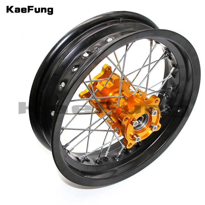 Черный мотоцикл грязи велосипед ямы диски 12 мм отверстие 2 50x12 &quotдюймов и 3 00x12&quot