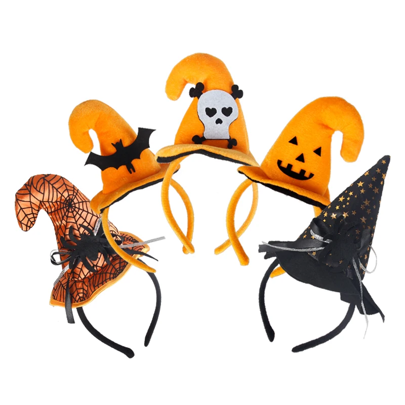 Повязка на голову для Хэллоуина украшение лента волос детей тыква Паучья