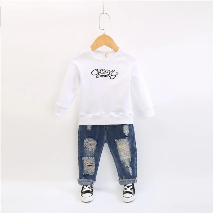 DZIECKO/длинные джинсы для мальчиков и девочек на весну осень два цвета 80 130 см 2017 г.