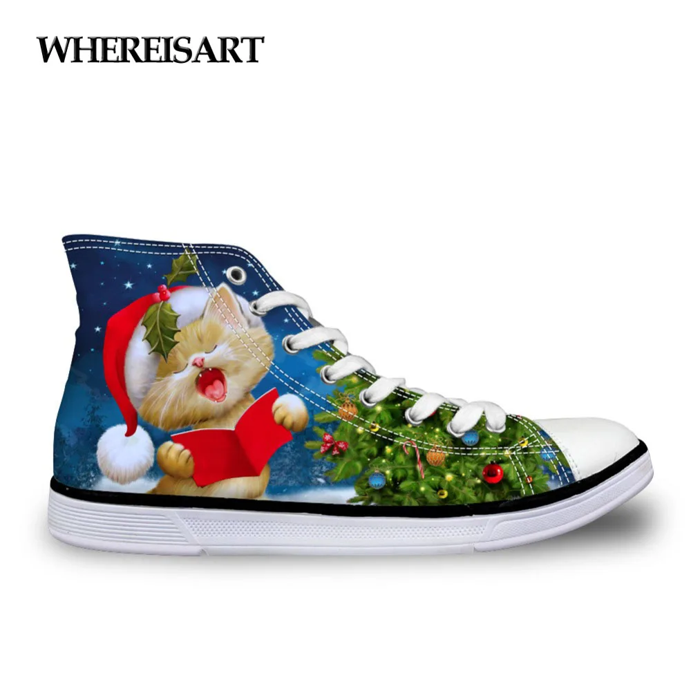 WHEREISART/женские классические кроссовки на плоской подошве с высоким берцем для