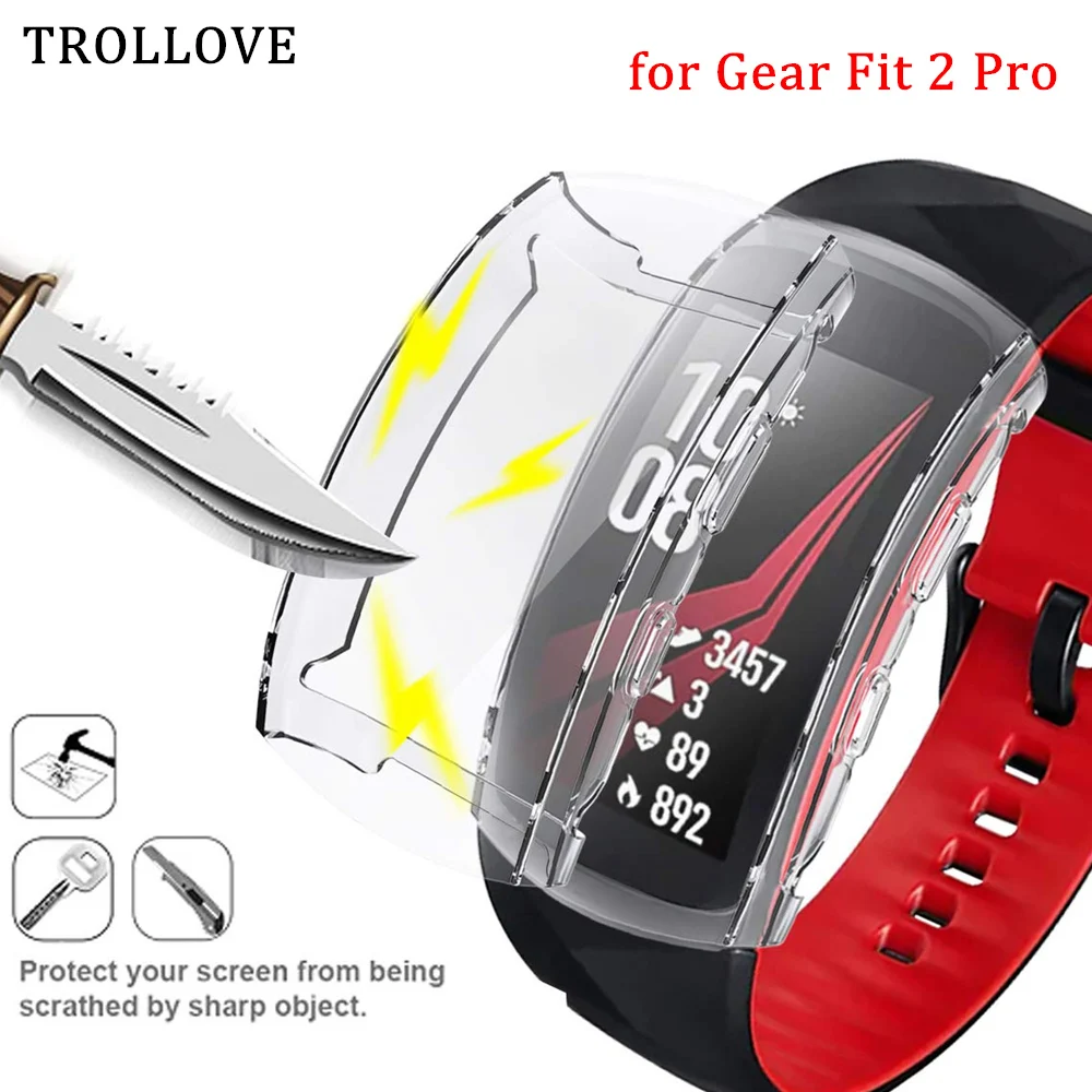 Защитный чехол для Samsung Gear Fit 2 Pro R360 360 прозрачный ТПУ с полным покрытием защитный