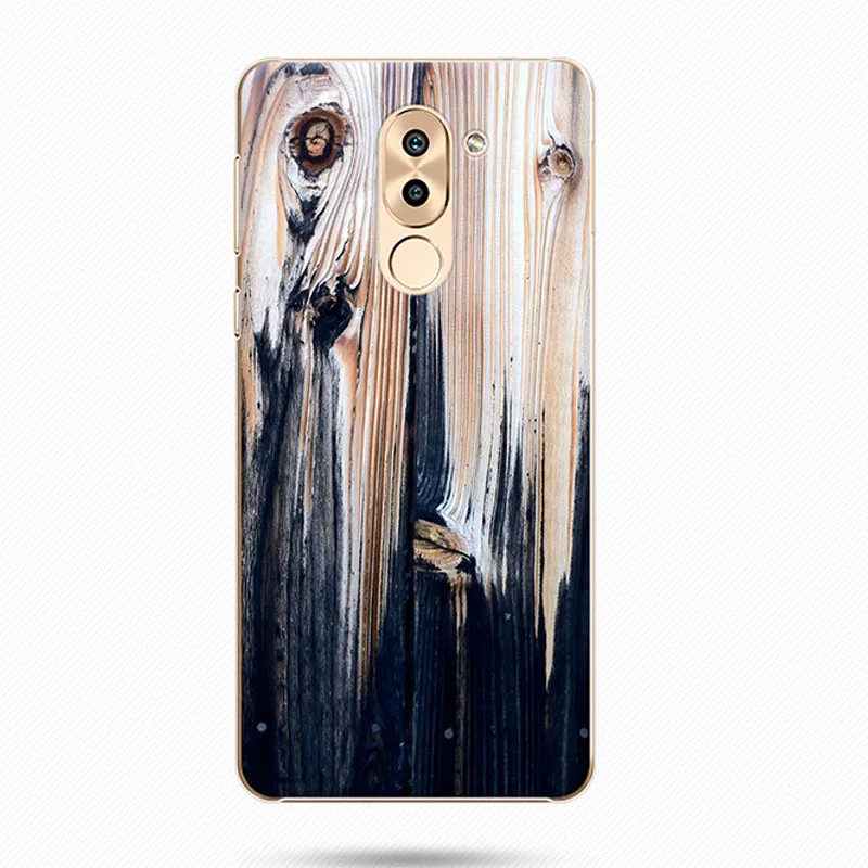Жесткий 5 дюймов для Huawei GR5 2017 Casex Purecolor Новая мода дерево полоса серии задняя