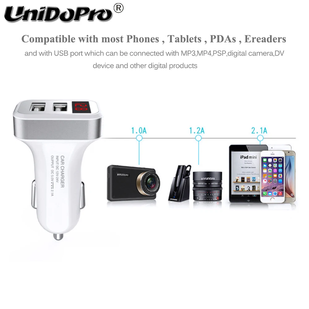 Автомобильное зарядное устройство с двумя USB-портами 5 в 2 1 А для Asus ZenFone 4 ZE554KL ZS551KL V