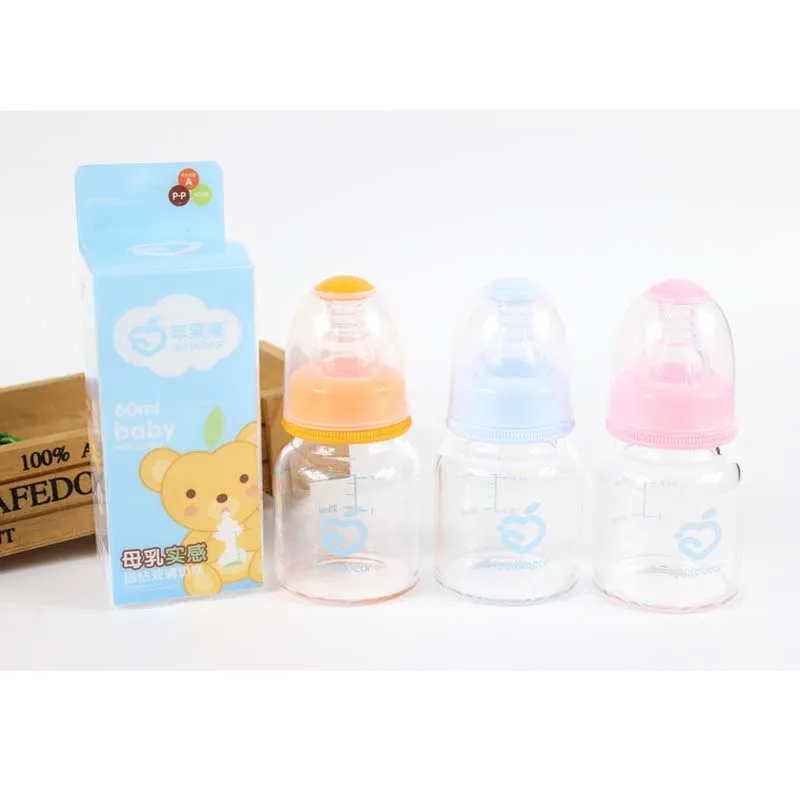 1 шт 60 мл 2 УЦ стандартные младенческие стеклянные бутылочки для кормления