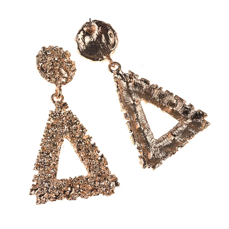 Винтажные треугольные серьги ZA серебряного цвета для женщин геометрические