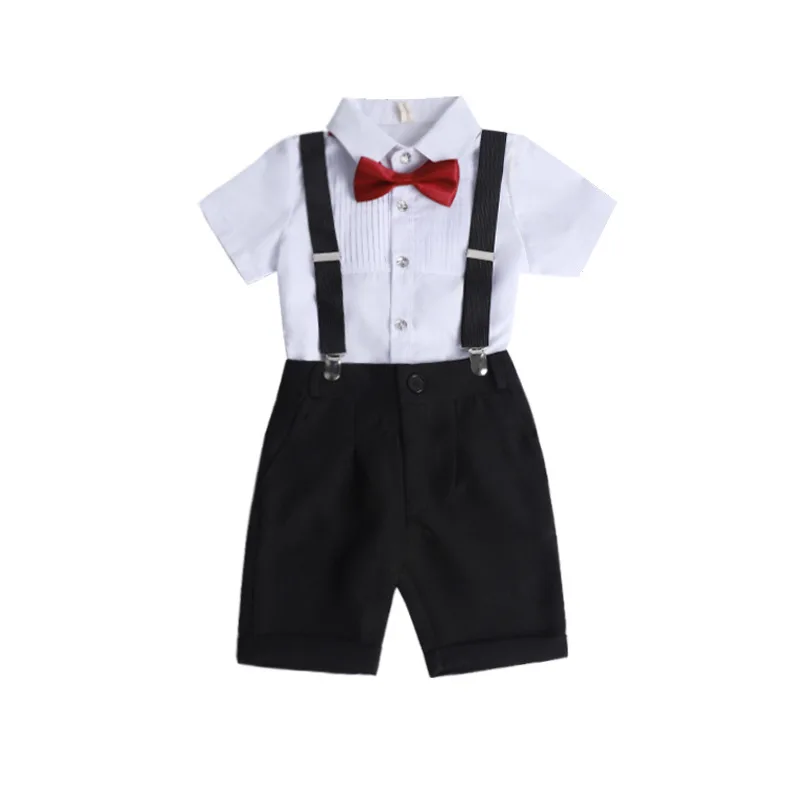 Children School Uniform Set Boys Girls Summer Wedding Skirt Shirts with Free Socks Bowtie Brand Formal Kids Birthday Dress | Детская