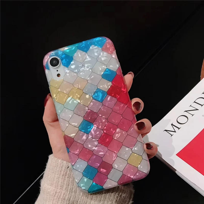 Wixcen розовый чехол для Iphone Xs Max Xr блестящий ТПУ 6s 7 8plus X Мягкая задняя крышка |