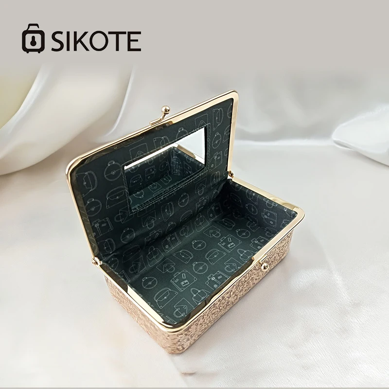 SIKOTE 19 см, однотонные косметички для макияжа, сумка, коробка, розовое золото, портативная косметичка для путешествий с застежкой, Модный женский подарок