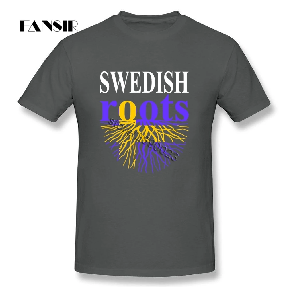 Men T-shirts Cool White Short Sleeve Custom T-shirt Man Swedish Roots Sweden Flag Guys Clothes Tops | Мужская одежда