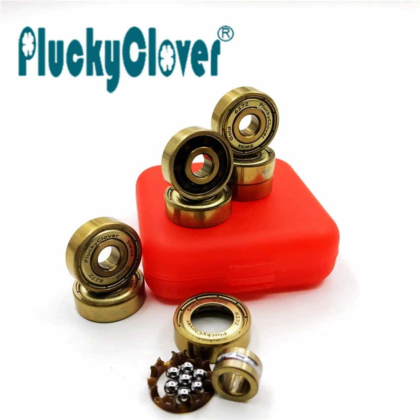 8 шт 627z PluckyClover Quad коньки 627 Швейцарский подшипник Золотой роликовых коньках