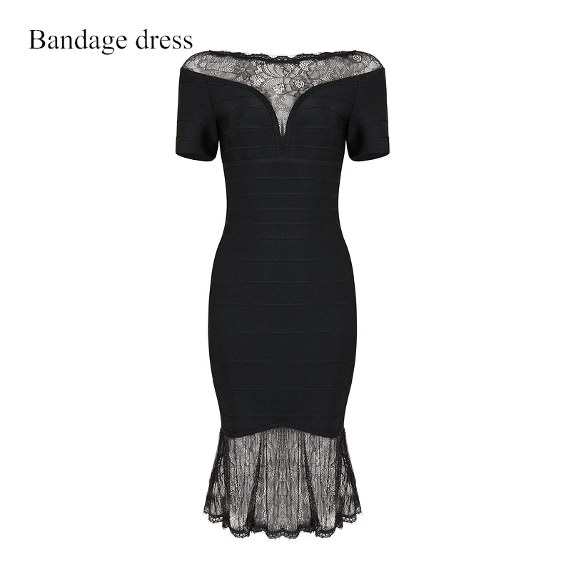 2017 г. Новые летние женские взлетно-посадочной полосы платье черный с вырезом