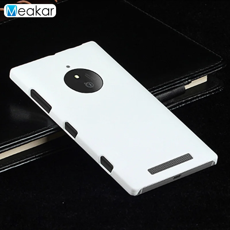 white Матовая Пластик Coque 5.0For Nokia Lumia 830 чехол с подставкой и отделениями для карт для Nokia Lumia 830 RM-984 RM 984 телефона чехол-лента на заднюю панель - Цвет: white