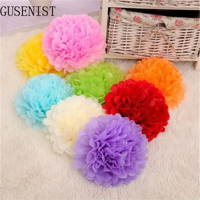 5 шт. 6 дюймов (15 см) Разноцветные бумажные помпоны бумажный цветок хендмейд мяч