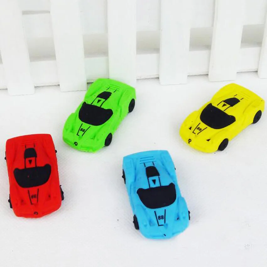 1 шт случайный цвет крутая игрушка в форме автомобиля ластик игрушки для
