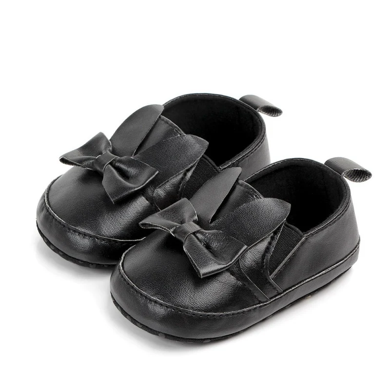 

Baby Girl Shoes Princess PU Leather Bow Non-slip Crib Shoes For Party Baby Girls First Walkers Newborn Girl Shoes 0-12M