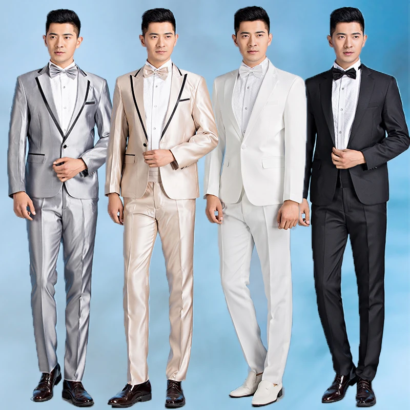 Мужские костюмы мужской костюм жениха формальное платье terno приталенный homme mariage