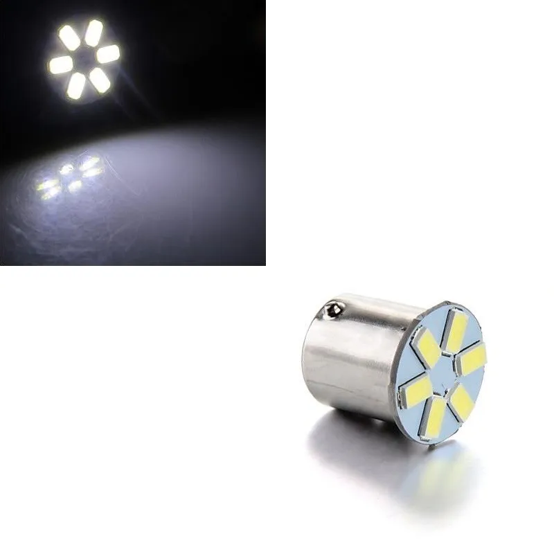 Светодиодные лампы 1156/1157-6SMD-5630 белый свет DC12V интерьерные светодиодные для фар