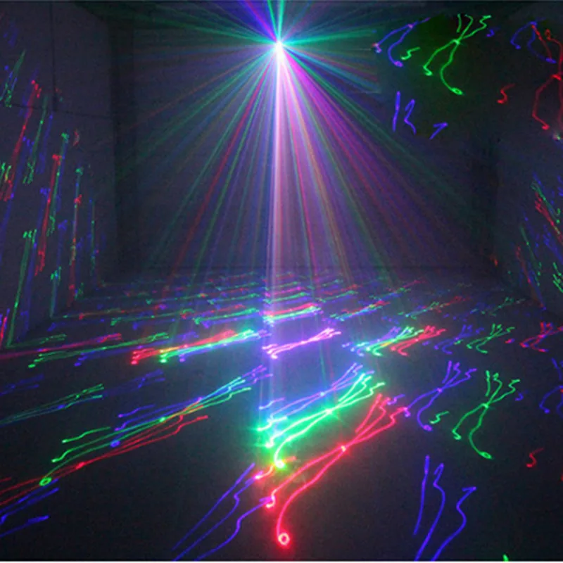 AUCD 2D 3D Animation Patterns Kaleidoscope 500mW RGB Projector Laser DMX Lights Beam Scan PRO DJ Party Show Stage Lighting DG5F5|laser