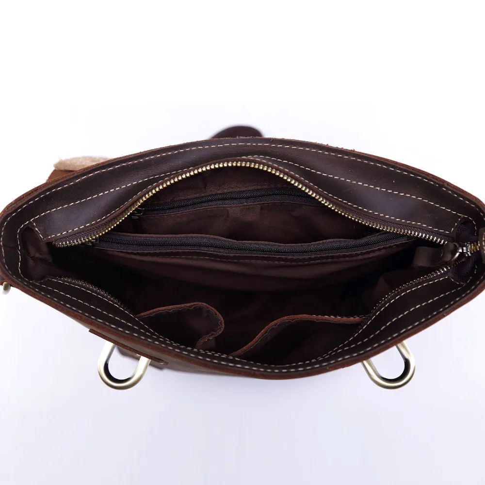 Портфель мужской из кожи Крейзи Хорс повседневная сумка-мессенджер на плечо