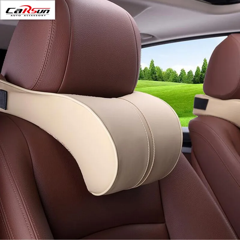 CARSUN регулируемый подголовник для автомобиля подушка шеи Leahter защита Отдых