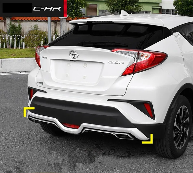 Для Toyota CHR C HR 2017 2018 2019 задний бампер диффузор гвардии опорная плита Высокое