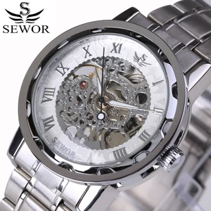 Часы мужские, механические, из нержавеющей стали