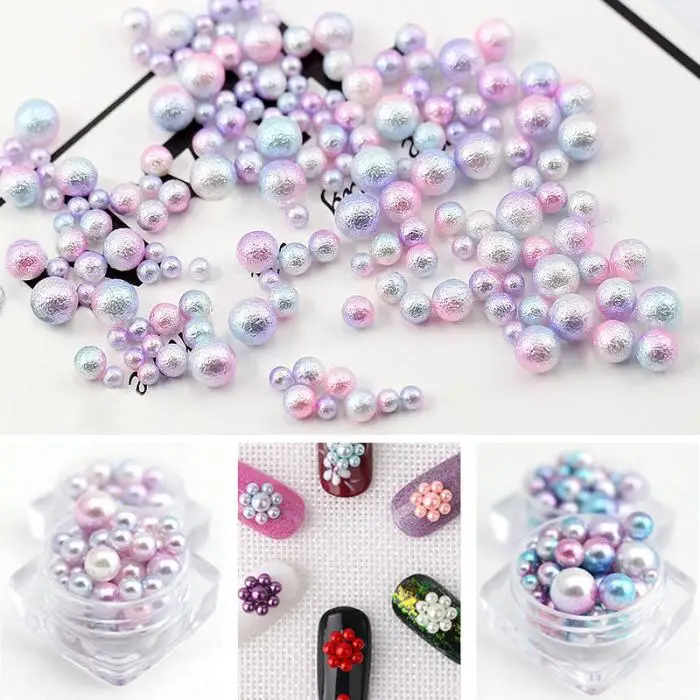 Mix Rainbow Color Round Imitation Pearl Beads No Hole Loose Beads DIY Craft Making for Women XH8Z JY18