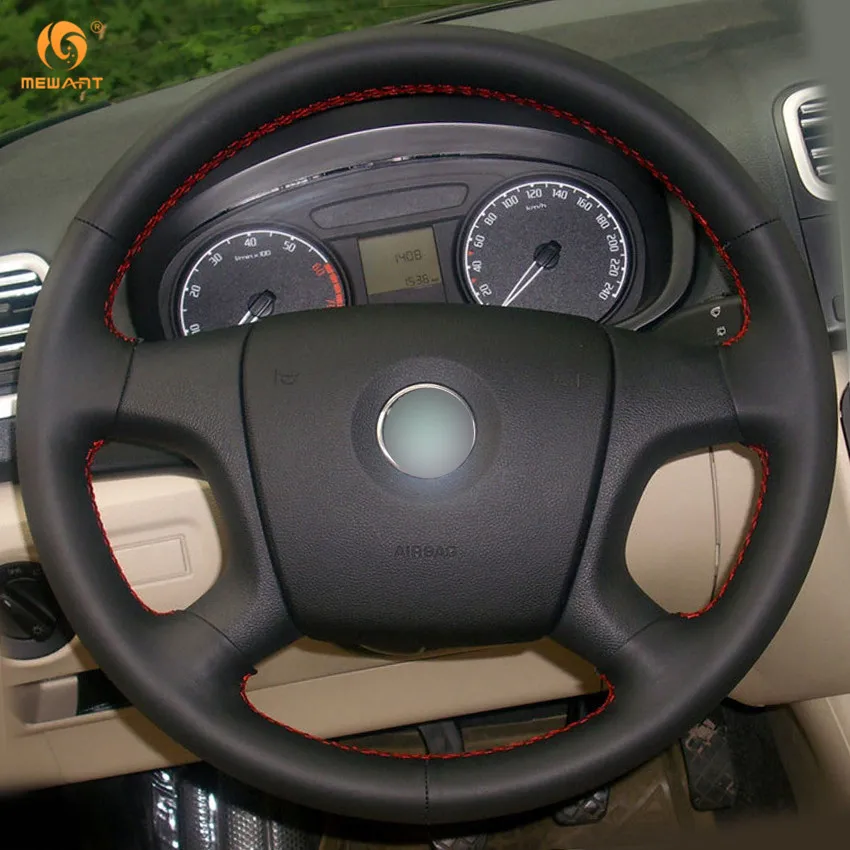 MEWANT для старой Skoda Octavia 2005-2009 Fabia 2005-2010 черная искусственная кожа с микроволокном